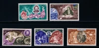 5pcsset new monaco post stamp 1969 illustration of tudors novel mill letter sculpture stamps mnh