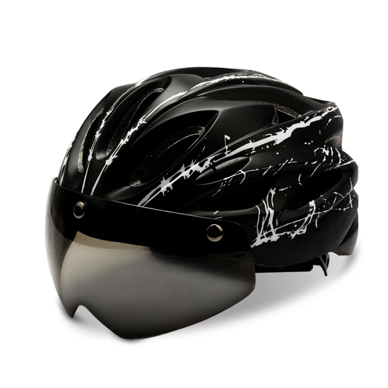 

Велосипедный шлем, регулируемый со съемными магнитными очками, защитный, 18 вентиляционных отверстий, для горных и дорожных велосипедов