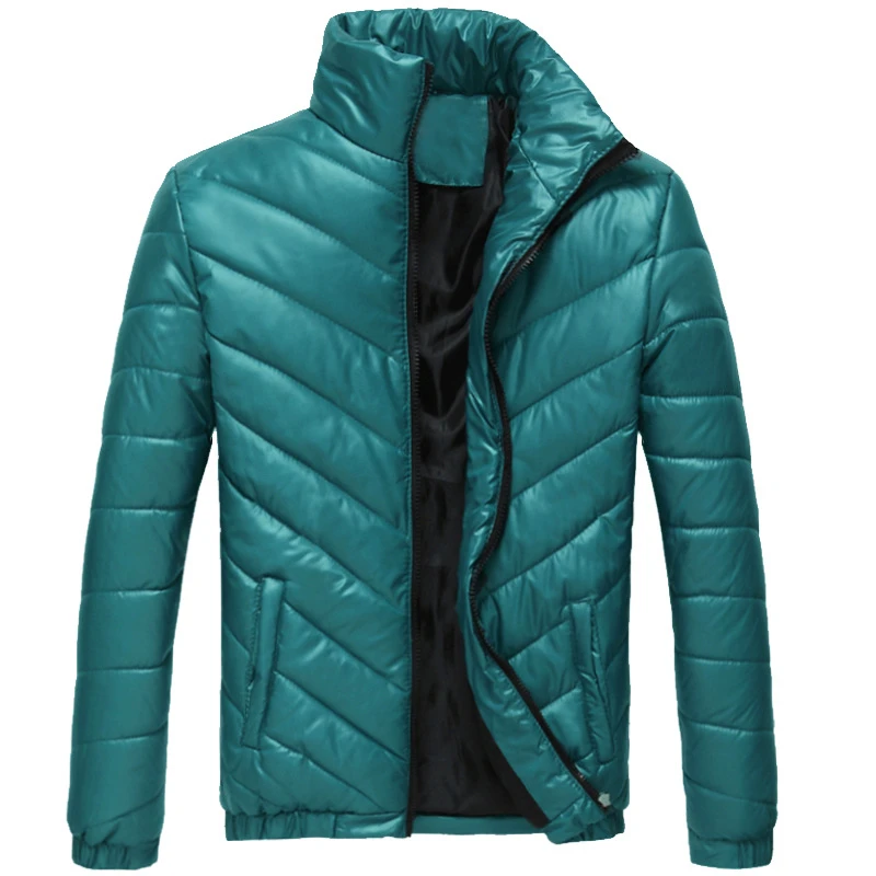 

Men Cotton Padded Jacket Male Clothing Blue Green Black 2021 Spring Autumn Jacket Men's Parkas Warm Jacket 5XL Casual Coats