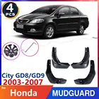 Автомобильные грязеотталкивающие Брызговики для Honda City GD8 GD9 GM2 GM3 GM6 2003  2007 2004 2005 2006, брызговики, автомобильные аксессуары, товары