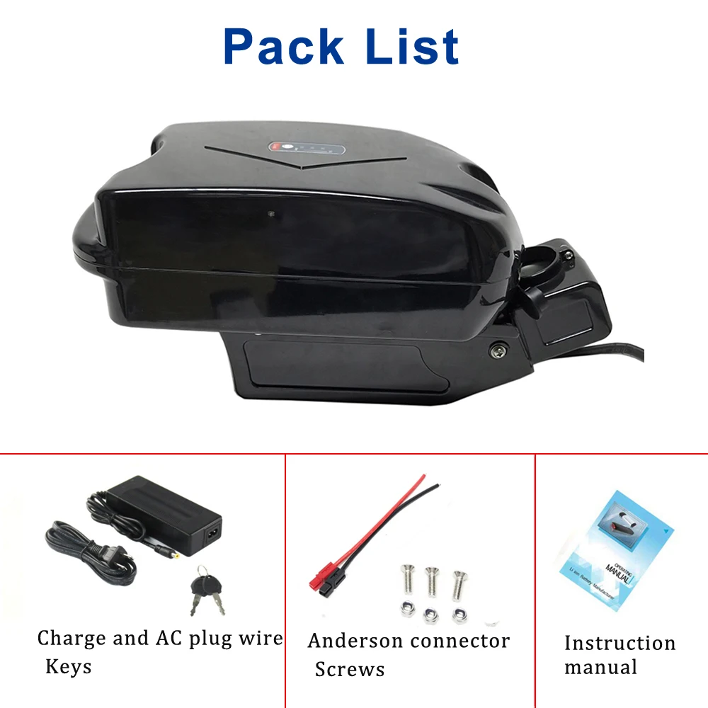 

24V 36V 48V Ebike Folding Bike Battery Seat Post Frogs Battery Samsung 48V 14Ah Lithium ion Battery For 350W 500W 750W 1000W