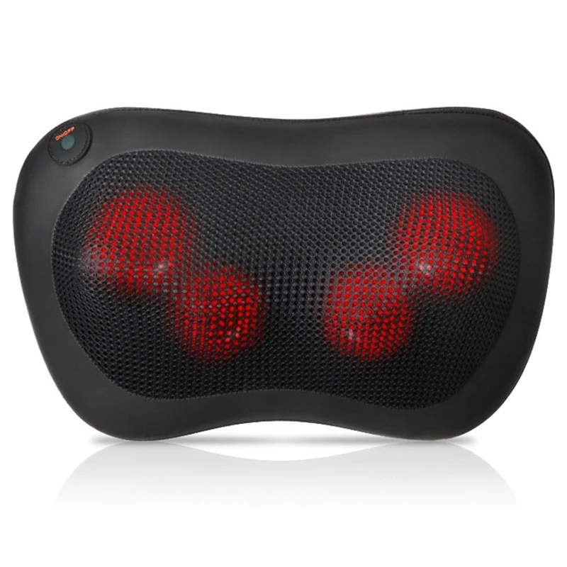 

Head Neck Massager Car Home Cervical Shiatsu Massage Neck Back Waist Body Multifunctional Massage Pillow Cushion US Plug