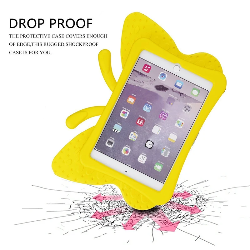 EVA противоударный чехол для iPad Mini 1 2 3 4 Мультфильм 3D бабочка настольная подставка