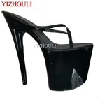 23 см) Принцесса вечерние шлепанцы, 9in сексуальные каблуки, сцена, краски флип-флоп, Обувь для танцев на пилоне