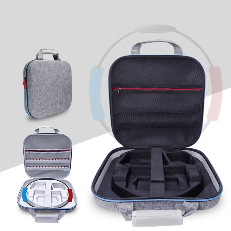 

Drop Resistant EVA Black/Gray Hard Carrying Case Storage Bag for Switch Ring Fit Accessories