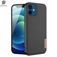for iphone 11 case dux ducis fino series woven fabric back case protecting case support wireless charging supper