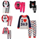 Новинка, детская одежда для сна, Пижама для маленьких девочек, детская одежда, пижамный комплект, осенняя Пижама, детская одежда для мальчиков, костюм с длинным рукавом, ночная рубашка