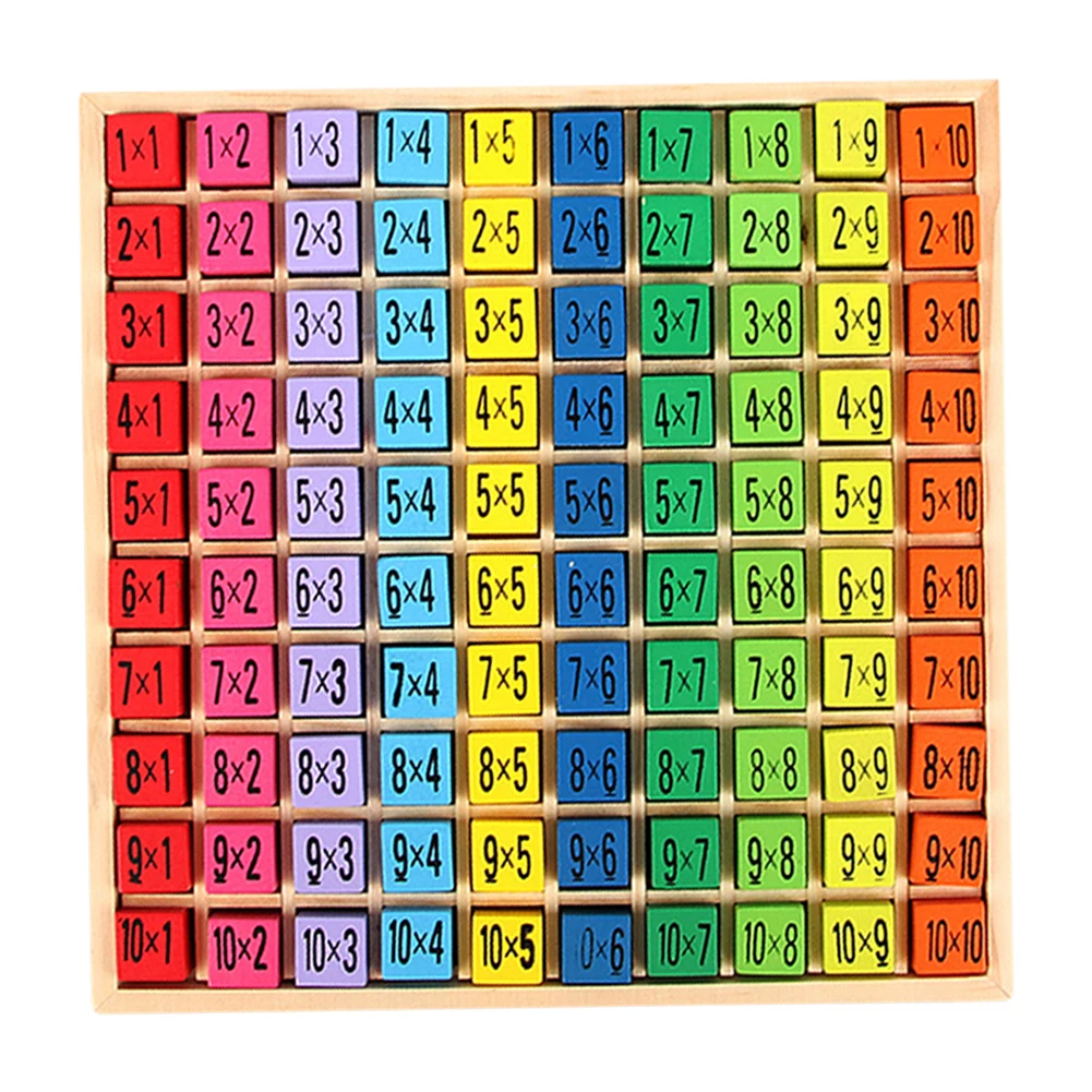 

100pcs 2020 New Montessori Educational Wooden Toys for Children Baby Toys 99 Multiplication Table Math Arithmetic Teaching Aids