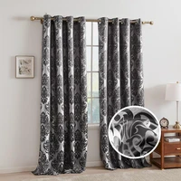 modern jacquard blackout curtains for living room bedroom window treatment blinds finished drapes solid color kitchen curtains