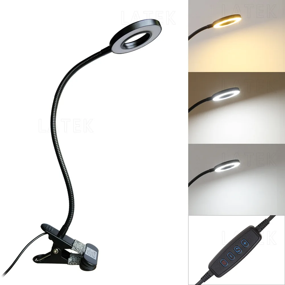 Desk Lamp USB Rechargeable Table with Clip Bed Reading Book Night Light LED Eye Protection | Лампы и освещение