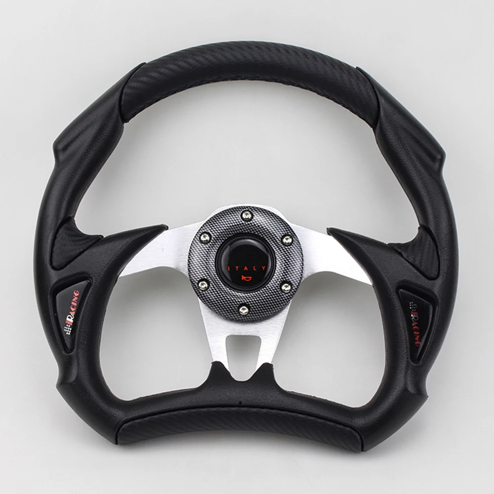 13 дюймов 320 мм D в форме летучей мыши из искусственной кожи серебряные спицы для