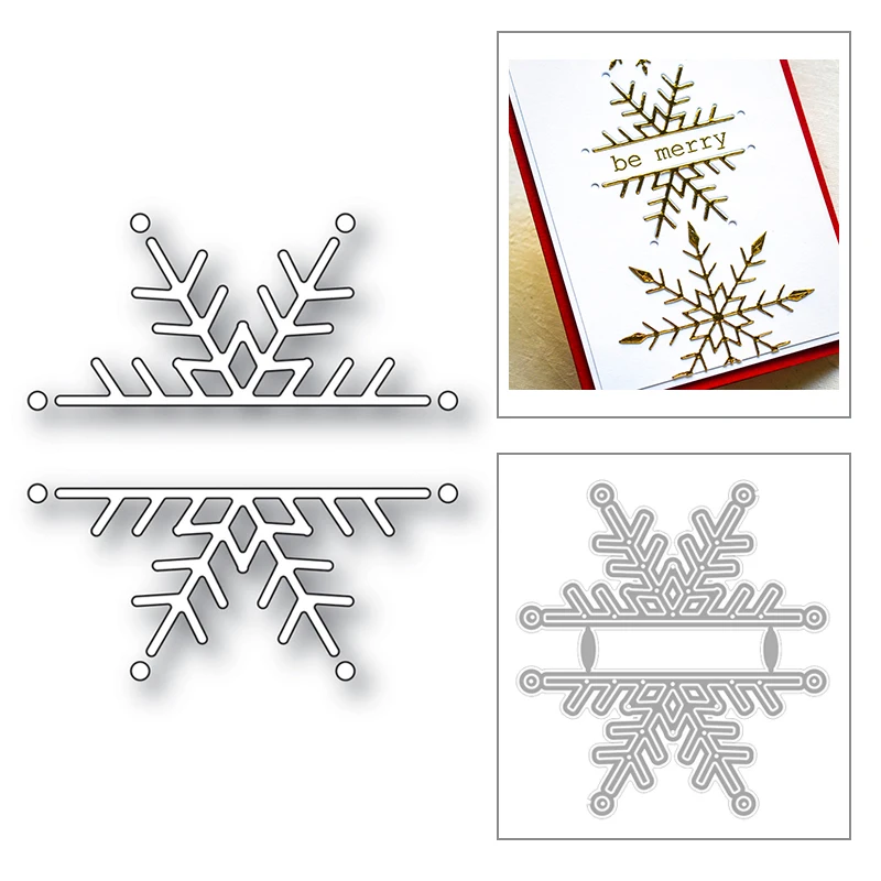 2020 новый зимний рождественский снежинка тиснение баннер металлические пресс
