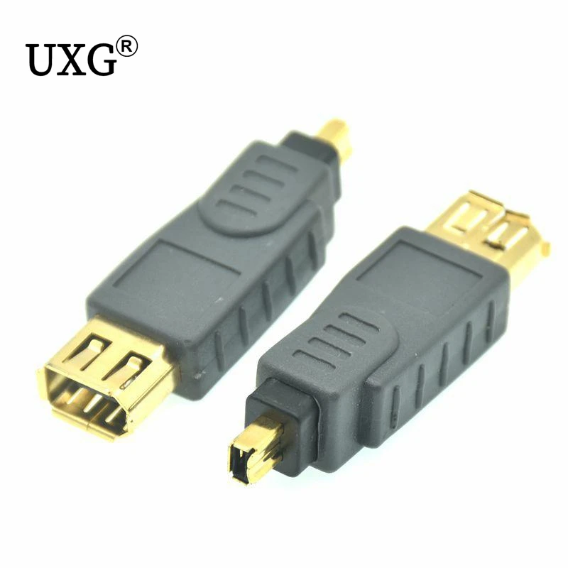 

IEEE1394 adapter IEEE 1394 4Pin male to 6Pin female Firewire Connector Adapter IEEE-1394a Male to female 4-Pin to 6-Pin