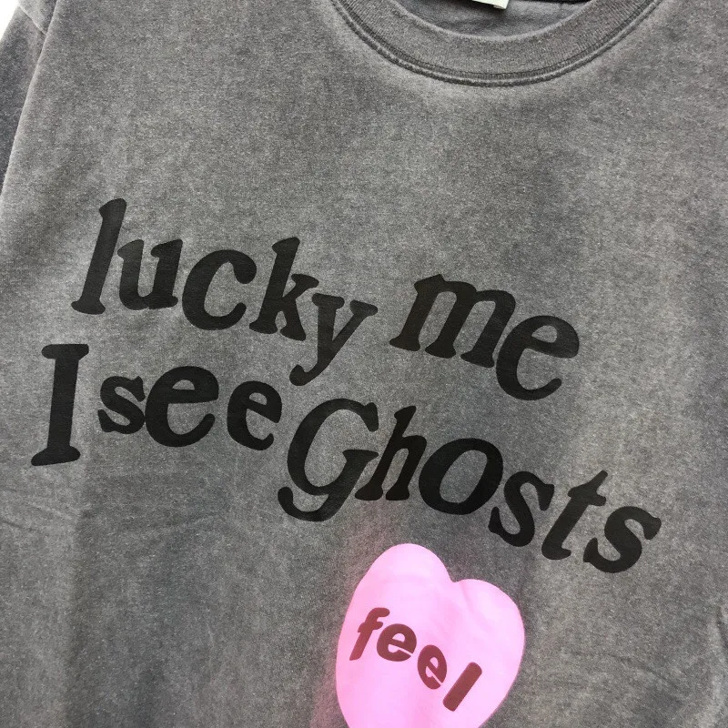 

Luck Me I see Ghosts T Shirt Kanye West Men Women Streetwear Best Quality KIDS SEE GHOSTS Top Tees