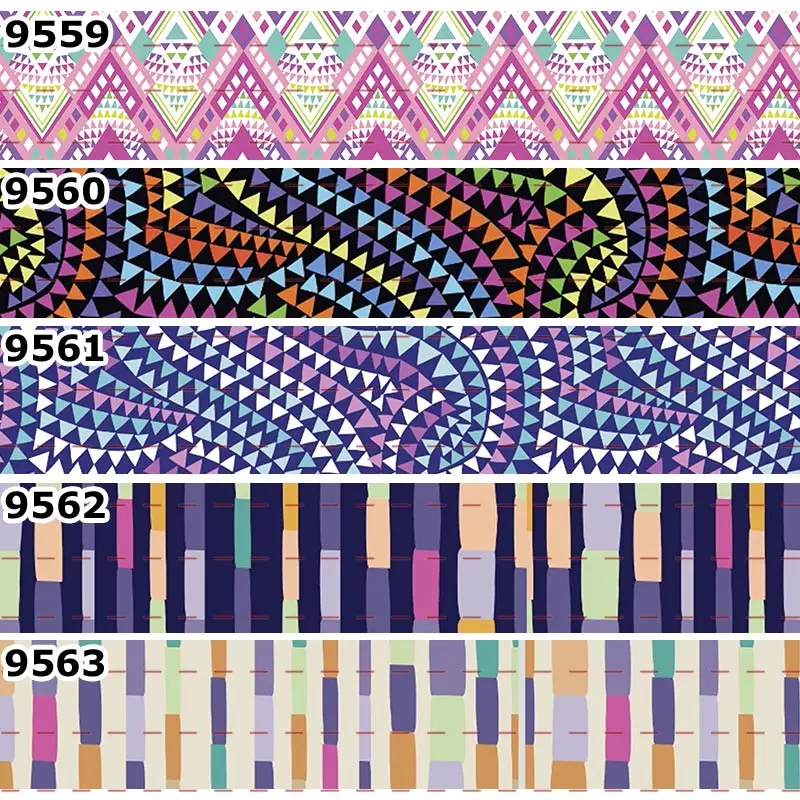

New 50 yards geometry ribbon printed grosgrain,satin ribbons free shipping 9559-9573