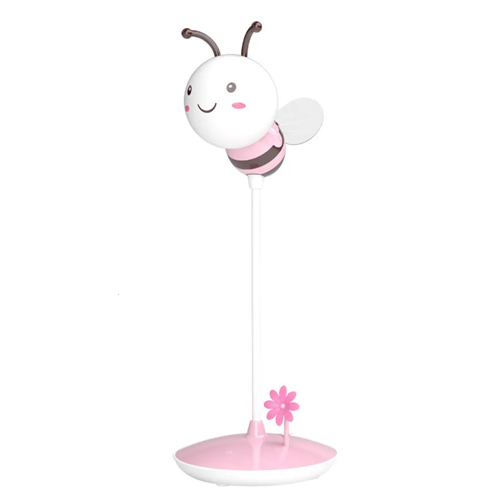 Hinnixy Bumble Bee ночной Светильник USB перезаряжаемая 3D настольная лампа животное розовый зеленый Детский Светильник для спальни подарок на день рождения