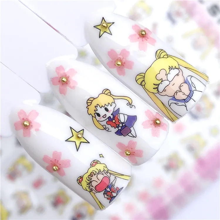 F132 Ловец снов/Фламинго дизайн переводные наклейки для ногтей наклейки DIY мультфильм Мода обертывания Советы маникюрные инструменты - Цвет: F132