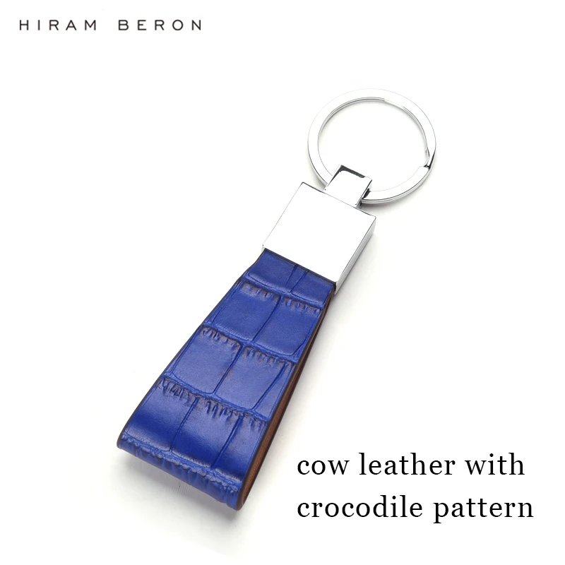Hiram Beron синий кожаный держатель для ключей keying croco шаблон роскошный продукт подарок Прямая поставка