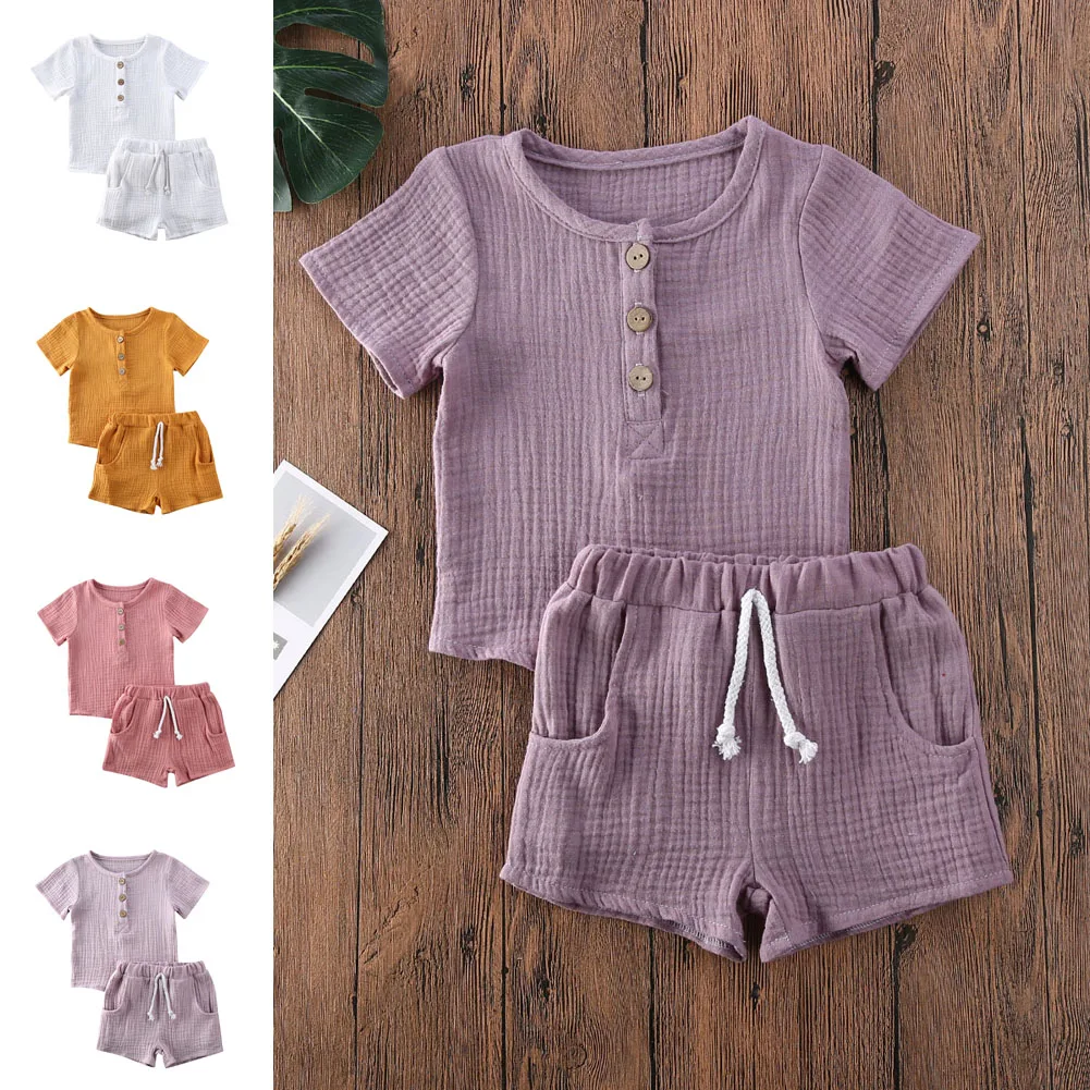 2pcs Toddler Kids Baby Boys Outfits Short Sleeve T-shirt tops shorts Clothes set | Детская одежда и обувь
