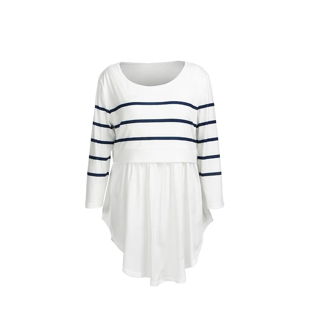 Женская футболка блузка для беременных женщин мам кормящих детей с длинными