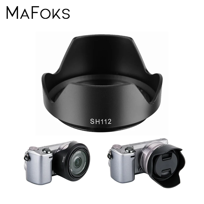 SH112 байонетная бленда объектива для sony E SEL-1855 18-55 мм f/3,5-5,6 SEL-16F28 16 мм f/2,8 NEX 5 3N 6 7 A5000 A6000