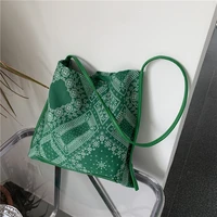 2021 new fashion korean paisley printing shoulder bag womens single boho chic ladies daily summer beach handbag bolsa