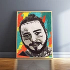 Художественные принты на холсте Post Malone, музыкальный постер в стиле хип-хоп, современная картина в стиле рэп, хип-хоп, культура, настенные картины, декор для музыкальной студии