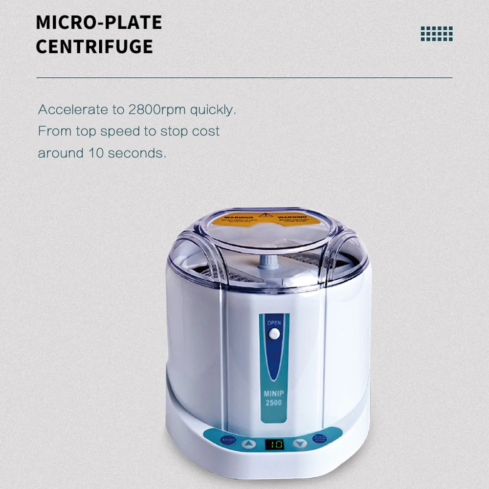MINIP 2500 цифровая Микроцентрифуга с 627g центробежной силой для Лабораторной