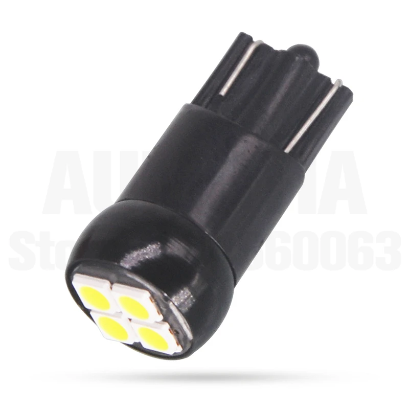 100x Автомобильный светодиодный Lihgts T10 светодиодный W5W 4 светодиодный 168 3030 SMD поворот стороны номерного знака светильник лампа габаритного огня AC/DC 12V