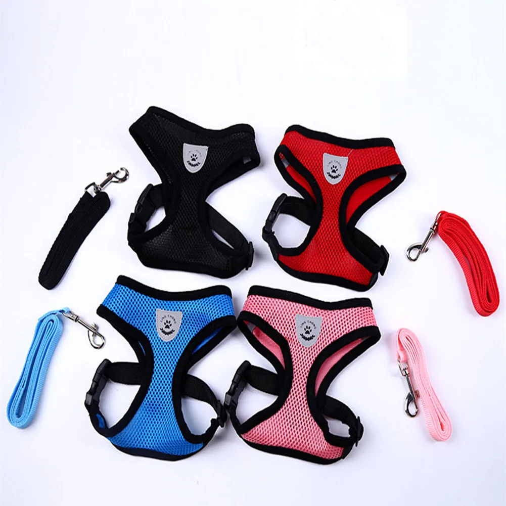 

Outdoor Pet Dog Puppy Cat Leash Vest Mesh Breathe Adjustable Harnesses Harnes Chest Braces Leads Vest Weight