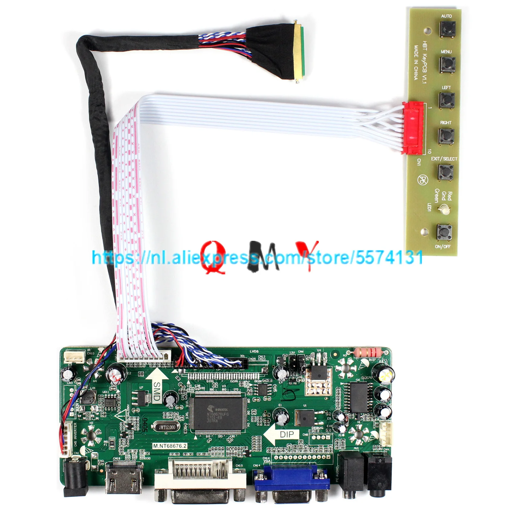 QMY HDMI + DVI VGA аудио ЖК контроллер плата драйвера инвертор Lvds конвертер комплект для