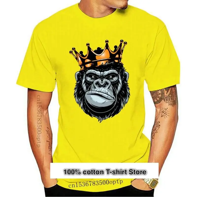 

Camiseta с принтом Gorilla King для мужчин, camisetas de манга corta Punk Rock, camisetas Fun de verano