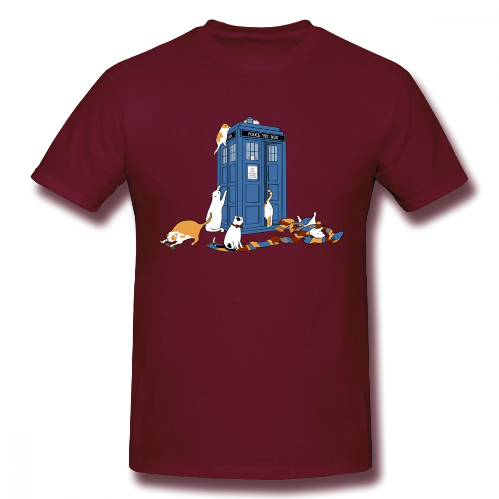 

Cat Tardis Doctor Who Dr Tee Shirt Men O-neck Short Sleeve Summer New Fashion T Shirt Christmas Gift Tshirt Cotton Fabric