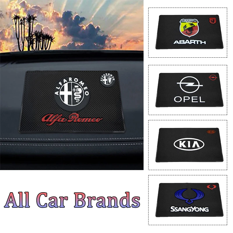

1pcs Mobile Phone Non-slip Mat Auto Goods For FIATs 500 Ducato Punto Tipo Grande Panda Bravo Croma 595 Car Accessories Interior