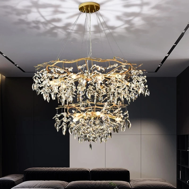 Nordic LED K9 Crystal Chandelier Lighting Modern Luxury Home Decor Lamp Dinning Room Hanging Lobby | Освещение