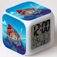 summer friends sunny alarm clock colorful color changing and luminous led model toys