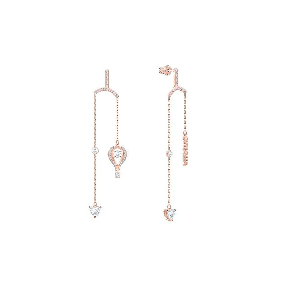 

SWA 1:1 Romantic Balloon English Letter Irregular Earrings Hollow for Women