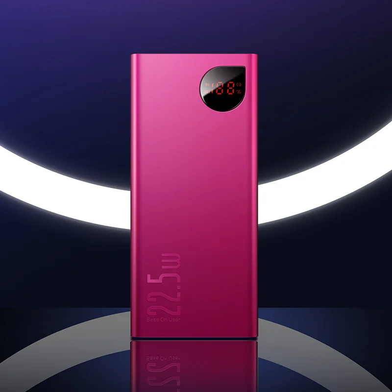 Wine Power Bank Baseus, 20000 мА/ч, внешний аккумулятор, быстрая зарядка, 4,0, 3,0, USB C, PD, быстрая зарядка, внешний аккумулятор для iPhone 11, портативное зарядное устройство - Цвет: Wine Power Bank