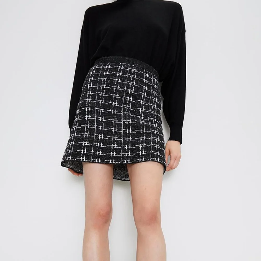 Черная плиссированная юбка с высокой талией клетчатые юбки женская одежда