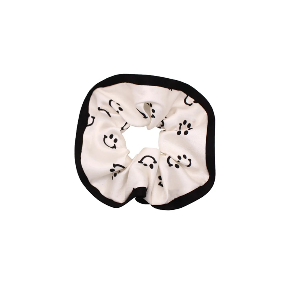 Резинка для волос с милым принтом улыбки женские элегантные аксессуары заколка