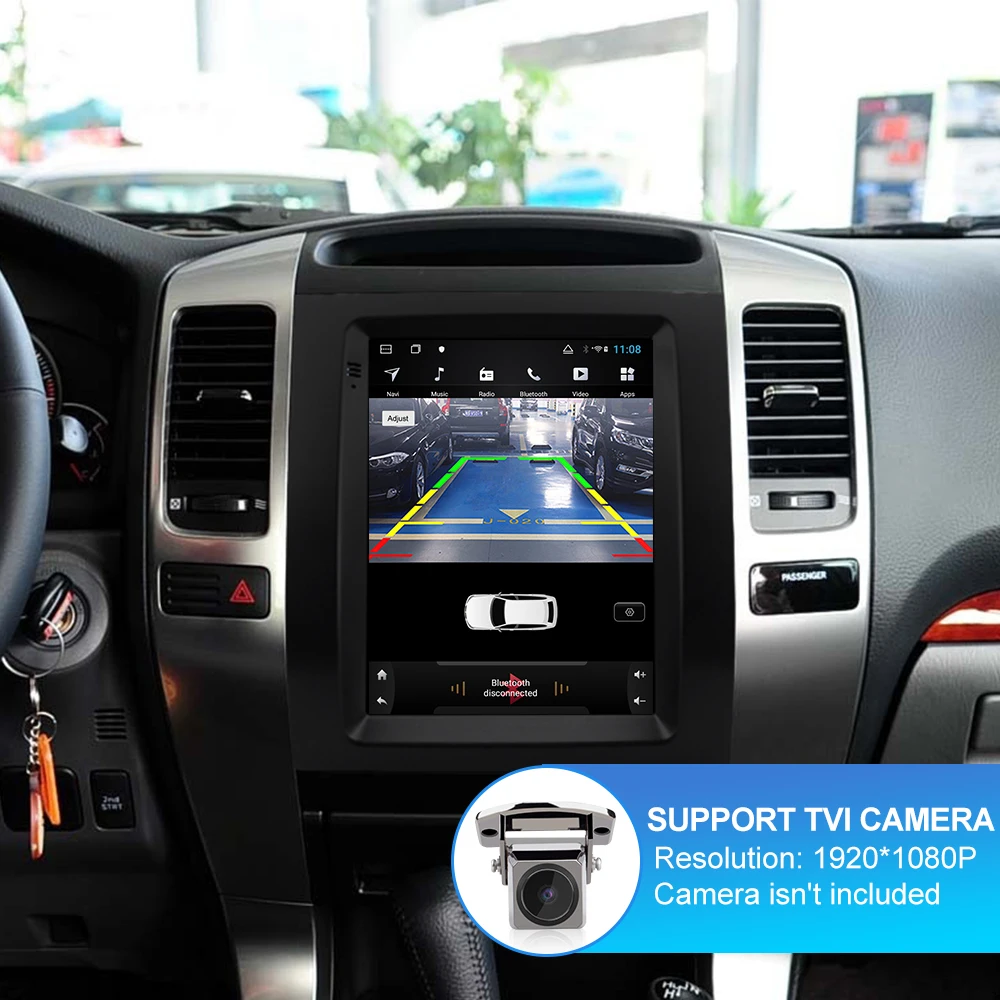 Isudar H53 Вертикальный 1 Din Android авто радио для Toyota/Prado 120 2004-2009 gps Автомобильный мультимедийный ram 4G rom 64G FM для модели Telsa