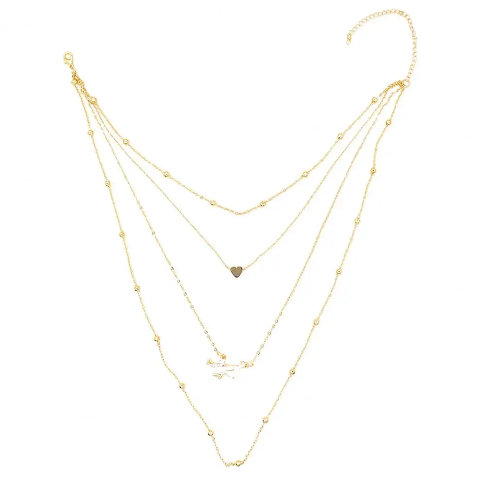 

70% Hot Sell Women Necklace Shiny Rhinestone Mother Child Hand In Hand Multilayer Choker Clavicle Necklace Jewelry for Gift