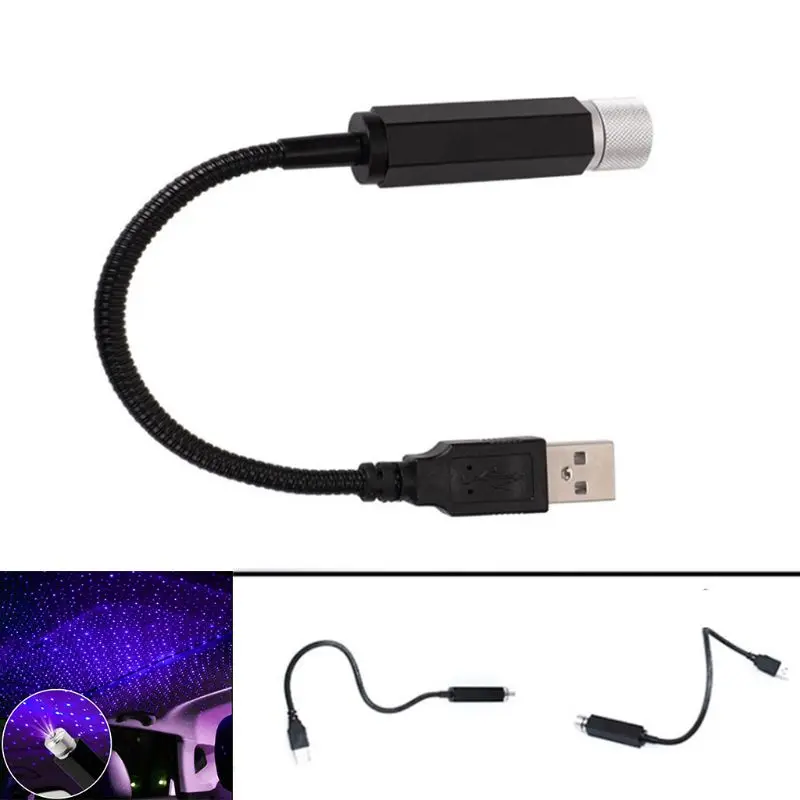 Автомобильный USB звезда красивый потолочный светильник звездное небо