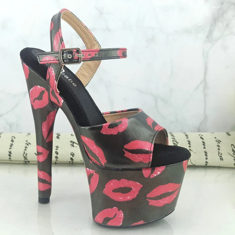 

Leecabe stock 17CM/7inches platform Pole Dance sandals shoes