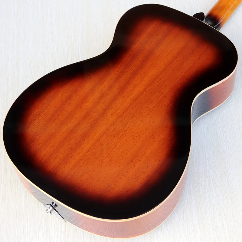 Sunburst цветная одноцветная верхняя часть из красного дерева электрическая эхо Акустическая гитара 41 дюймов высокий Глянец полный размер народная гитара 6 струн эхо гитара