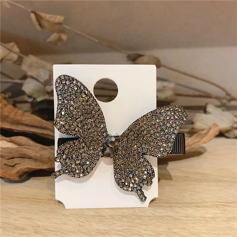 1 шт. полный стразы заколка для волос с бабочкой Заколки женщин девушек корейская