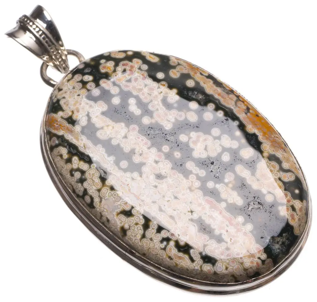 Натуральная Океаническая яшма ручной работы винтажная Подвеска из