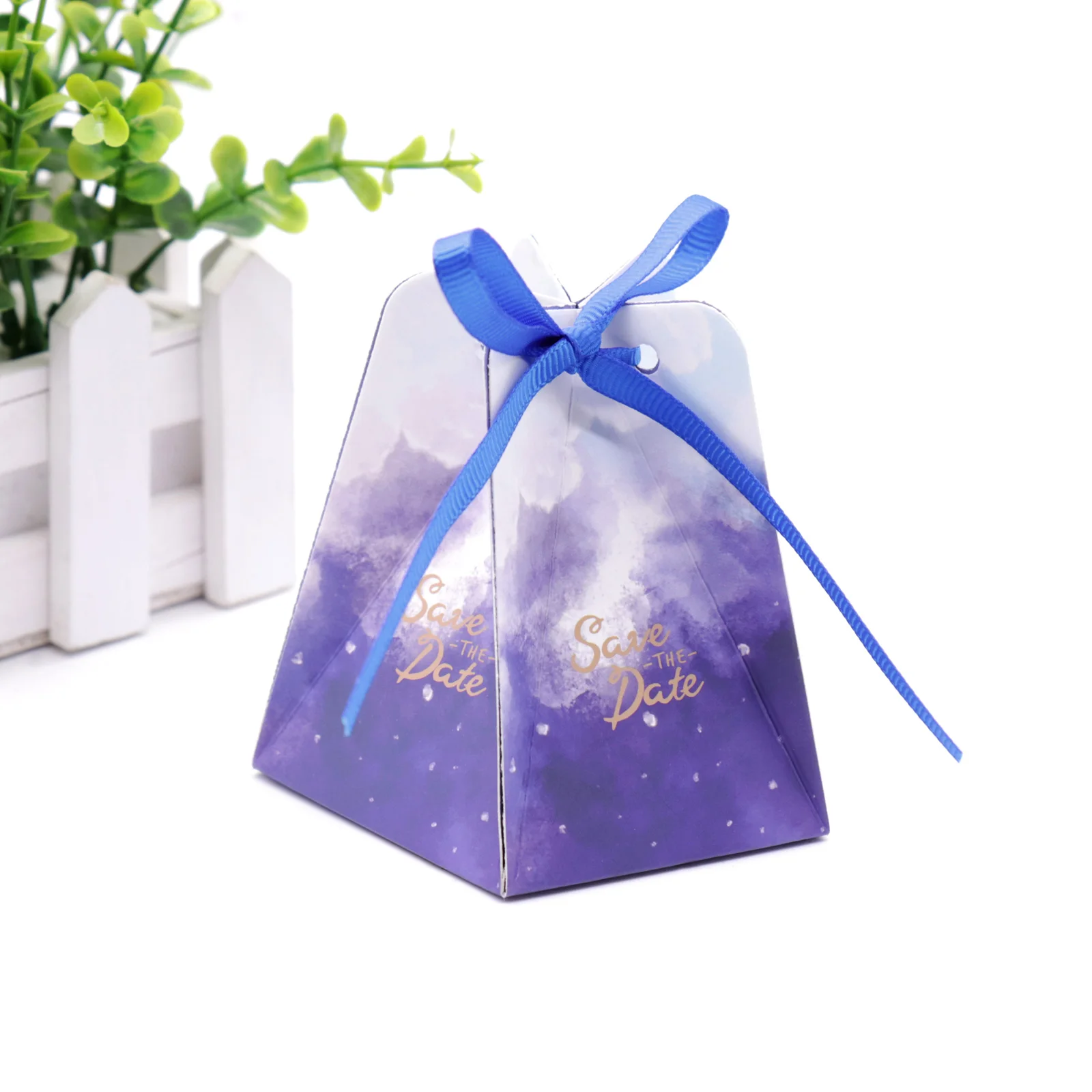 10pcs European Paper Pentagonal Shape Candy Box with Ribbon Gift For Birthday Bridal Shower Wedding Event Party Supply | Дом и сад