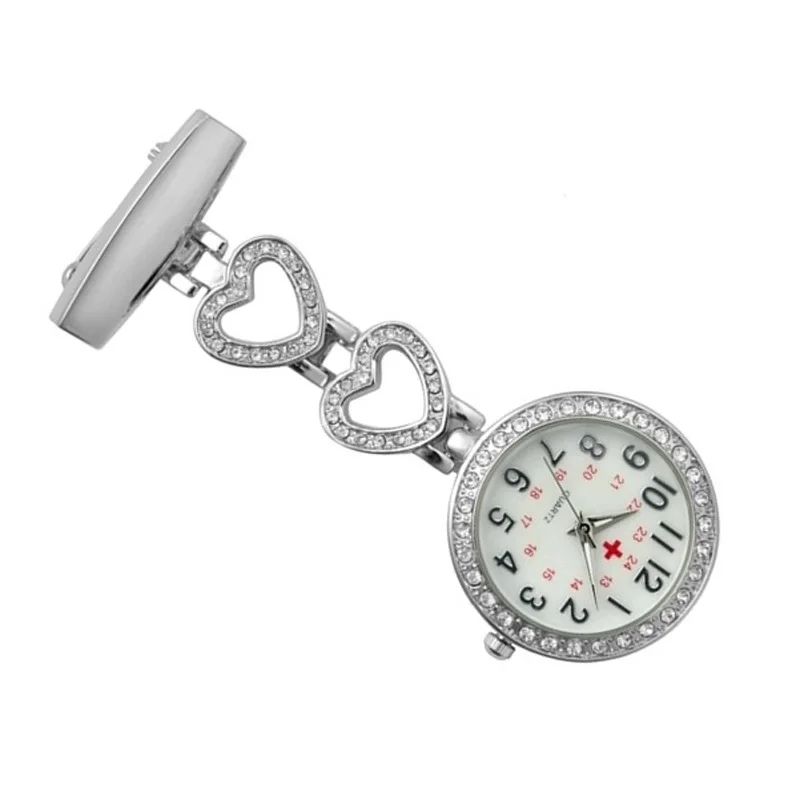 

Fashion Clip-on Women Fob Quartz Brooch Hanging Nurse Pin Watch Crystal Alloy Pocket Watches Clock NYZ Shop