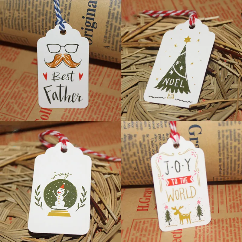 Популярные подарочные бирки вечерние уникальные 100 шт./лот маленькие карты